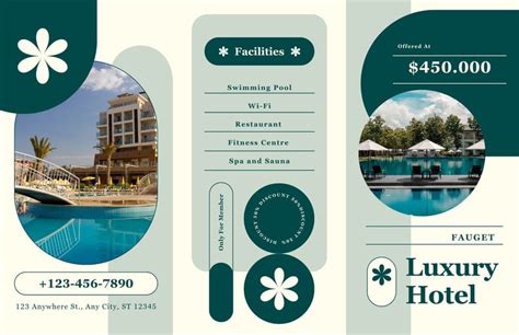 Free to edit and print hotel brochure templates .